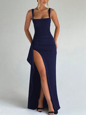 Dames Elegante Maxi Jurk met Hoge Split en Aansluitende Pasvorm | Slim fit en Stijlvol | Geeta