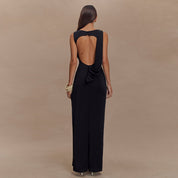 Dames Elegante Maxi Jurk met Open Rug | Slim Fit en Trendy | Georgina