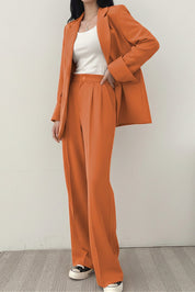 Dames Trendy Korean Style Pak Set met Oversized Blazer En Wide Leg Broek | Geoul