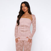 Dames Luxe Kant 3-Delige Set | Elegante Tube Top, Broek en Vest Set | Ghilaume