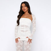 Dames Luxe Kant 3-Delige Set | Elegante Tube Top, Broek en Vest Set | Ghilaume