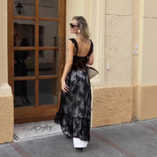 Dames Elegante Trendy Kanten Maxi Layering Jurk | Statement Item 2026 | Gildred