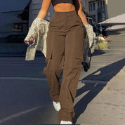Dames Cargo Broek met Wijde Pijpen | Trendy en Stoer | Gisandra