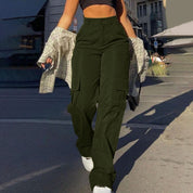 Dames Cargo Broek met Wijde Pijpen | Trendy en Stoer | Gisandra