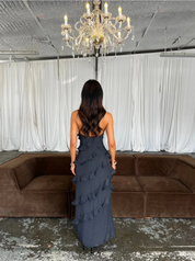Dames Elegante Halter Maxi Jurk met Ruffles | Luchtig, Vrouwelijk en Zomers Chic | Giulia