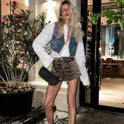 Dames Luipaardprint Shorts met Mid Waist Pasvorm | Trendy en Stoer | Glenda
