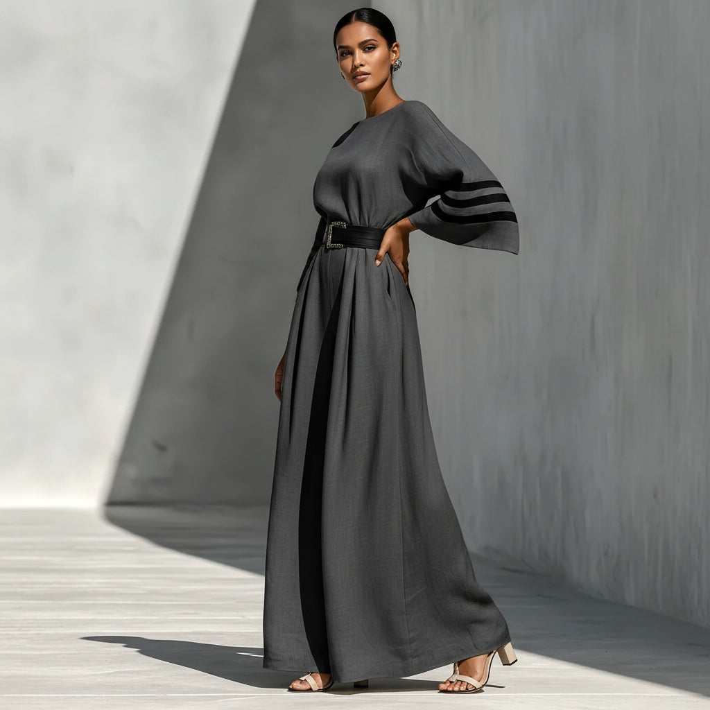 Dames Linnen Mix Wide-Leg Jumpsuit | Perfect voor de Zomer en Strand | Gleonora