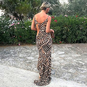 Dames Zomerse Elegante Maxi Jurk met Dierenprint | Statement Look voor Strand en Festival | Golenisia