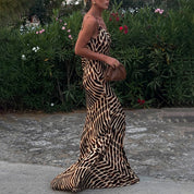 Dames Zomerse Elegante Maxi Jurk met Dierenprint | Statement Look voor Strand en Festival | Golenisia