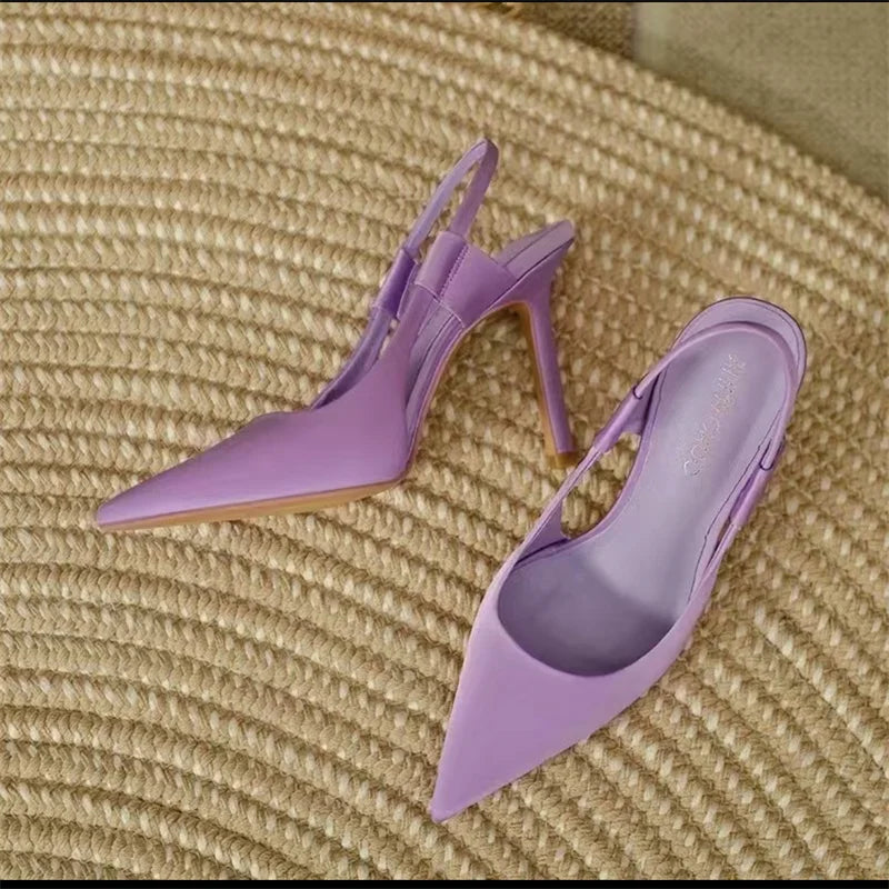 Dames Elegante Puntige Slingback Hakken | Trendy Stiletto Pumps | Greciana