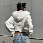 Dames Y2K Corset Hoodie | Slim FIt Vest met Rits & Capuchon | Trendy Streetwear Jacket | Guarda