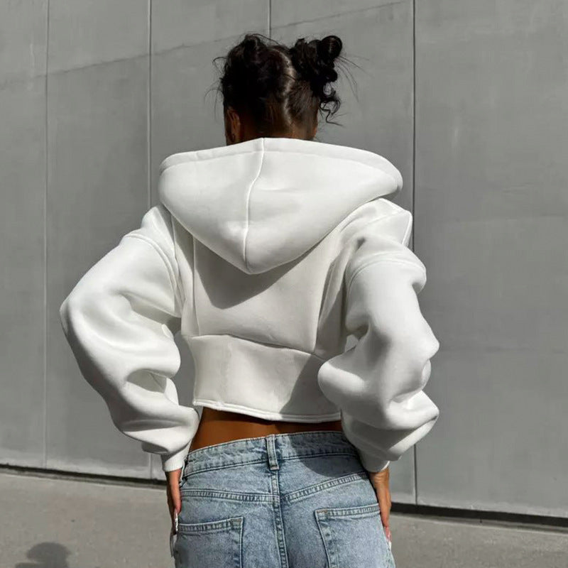 Dames Y2K Corset Hoodie | Slim FIt Vest met Rits & Capuchon | Trendy Streetwear Jacket | Guarda