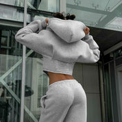 Dames Y2K Corset Hoodie | Slim FIt Vest met Rits & Capuchon | Trendy Streetwear Jacket | Guarda
