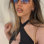 Dames Cross Halter Top Met Cut-Out | Sexy Slim Fit Halter Crop Top | Gurnila