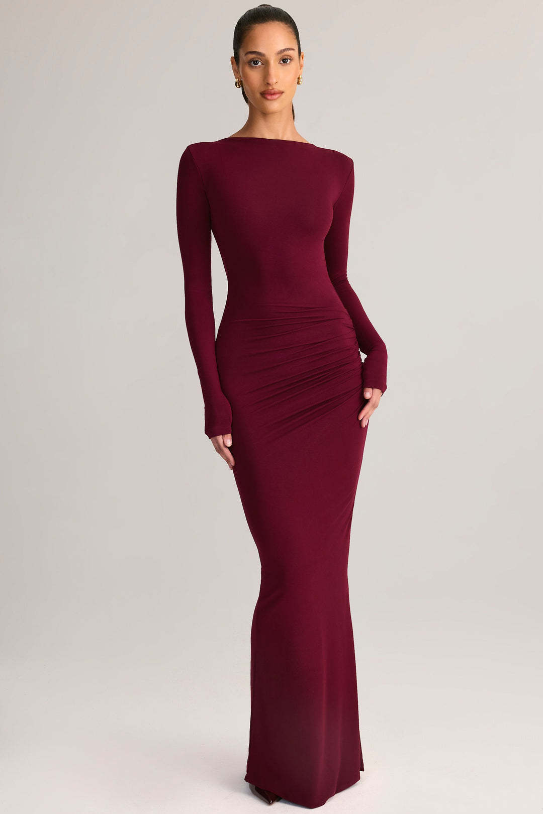 Dames Luxe Bodycon Maxi Jurk met Open Rug | Slim Fit en Stijlvol | Gylana