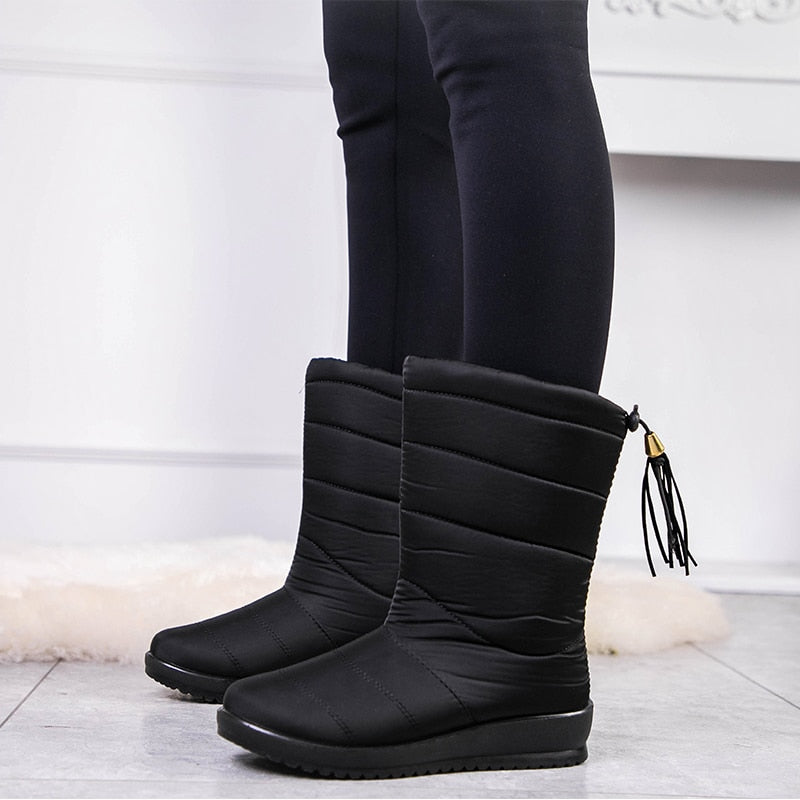 Dames Warme Winterlaarzen met Antislip Zool | Evalora