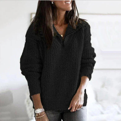 Dames Halfzip Trui met Structuur | Roshan