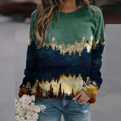 Dames Comfortable Trui met Natuur Print | Richarda