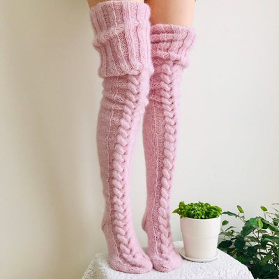 Dames Warme Gebreide Overknee Sokken | Louisa