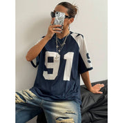 Jo-Ann | Oversized Trendy Sport Jersey Shirt