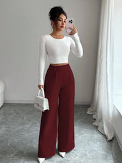 Kaylee | Trendy High Waist Pantalon Met Rechte Pijpen