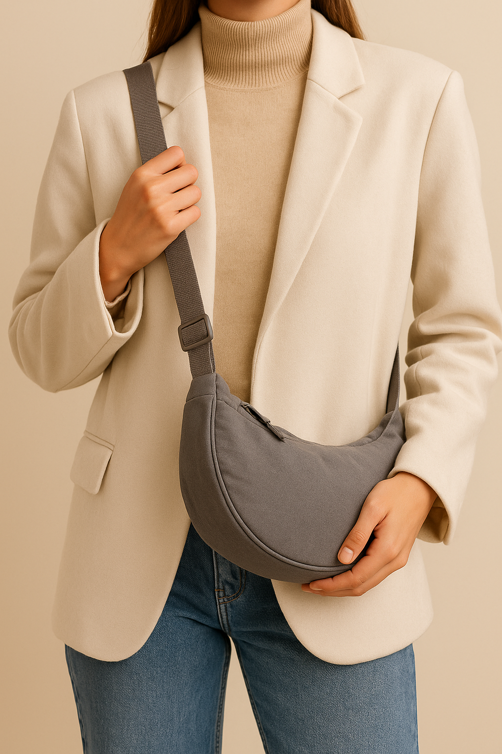 Dames Halve Maan Schoudertas | Latoya