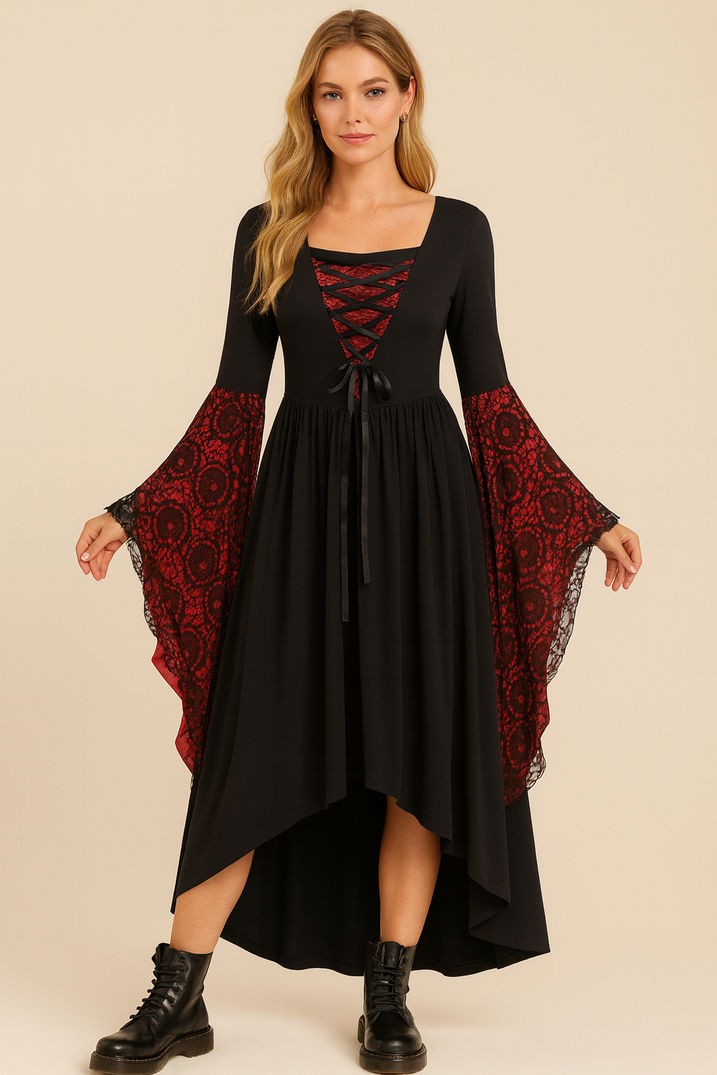 Dames Elegante Maxi Jurk met Kant | Mitzy