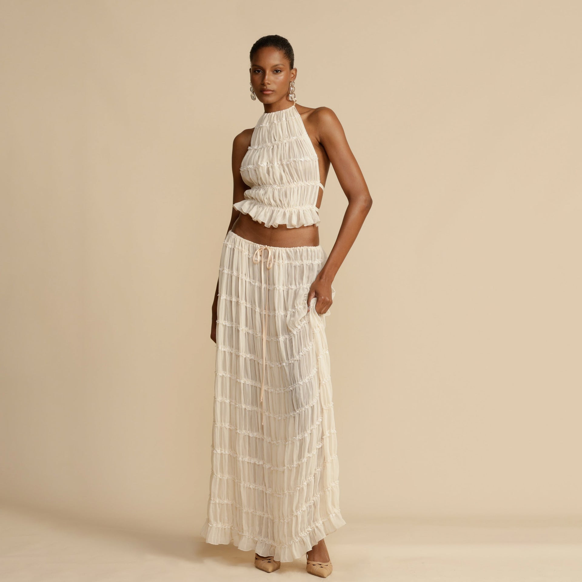 Marley | Zomerse Set Halter Top & Maxi Rok