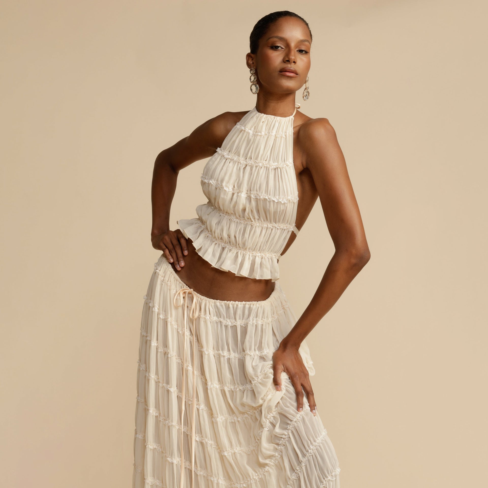Marley | Zomerse Set Halter Top & Maxi Rok