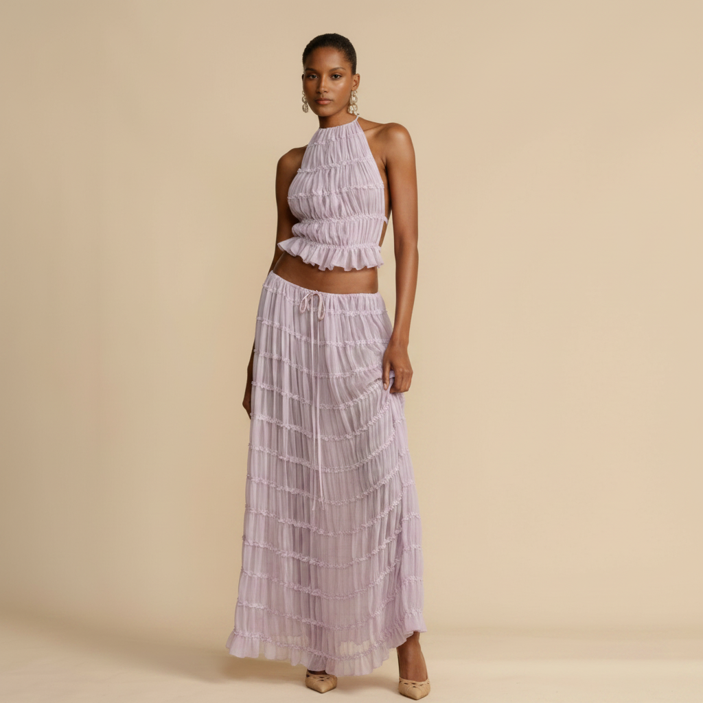 Marley | Zomerse Set Halter Top & Maxi Rok