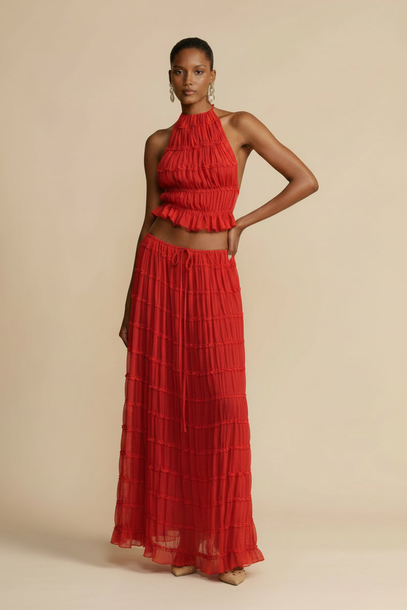 Marley | Zomerse Set Halter Top & Maxi Rok