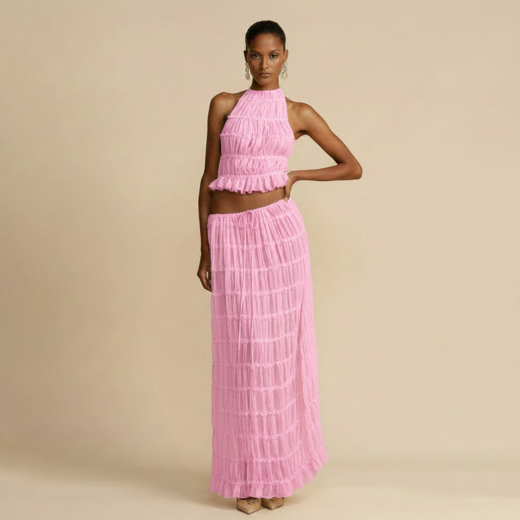 Marley | Zomerse Set Halter Top & Maxi Rok