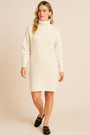 Dames Comfortabele Coltrui Jurk met Lange Mouwen | Narobi