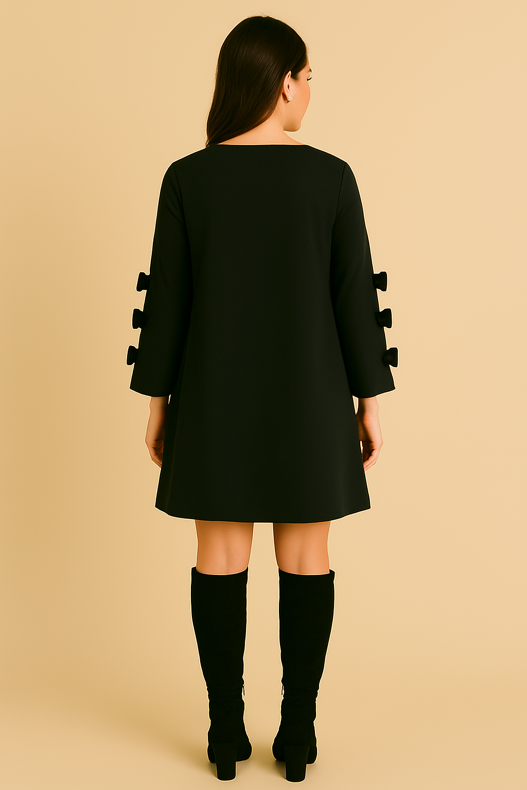 Dames Ruimvallende Jurk met Strikdetails | Nina