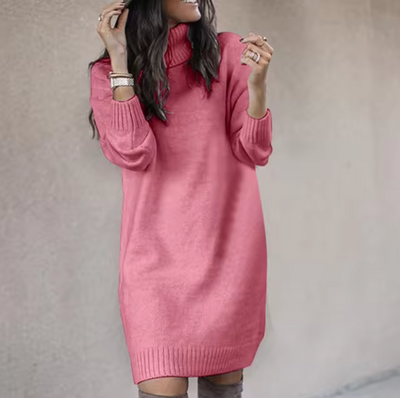 Dames Comfortabele Coltrui Jurk met Lange Mouwen | Narobi