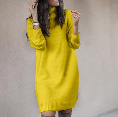 Dames Comfortabele Coltrui Jurk met Lange Mouwen | Narobi