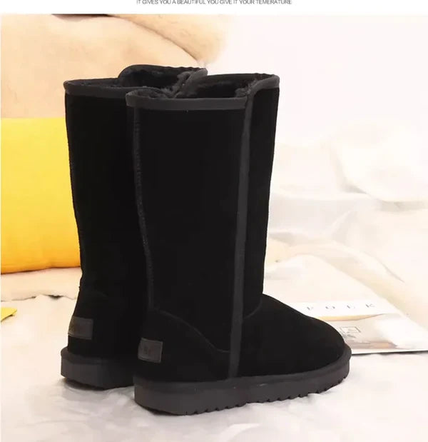 Dames Warme Comfortabele Hoge Winterboots met Voering | Ebony