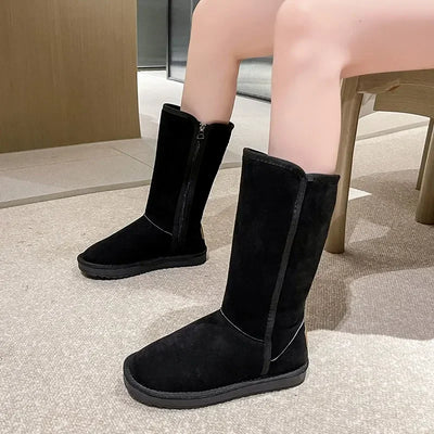 Dames Warme Comfortabele Hoge Winterboots met Voering | Ebony