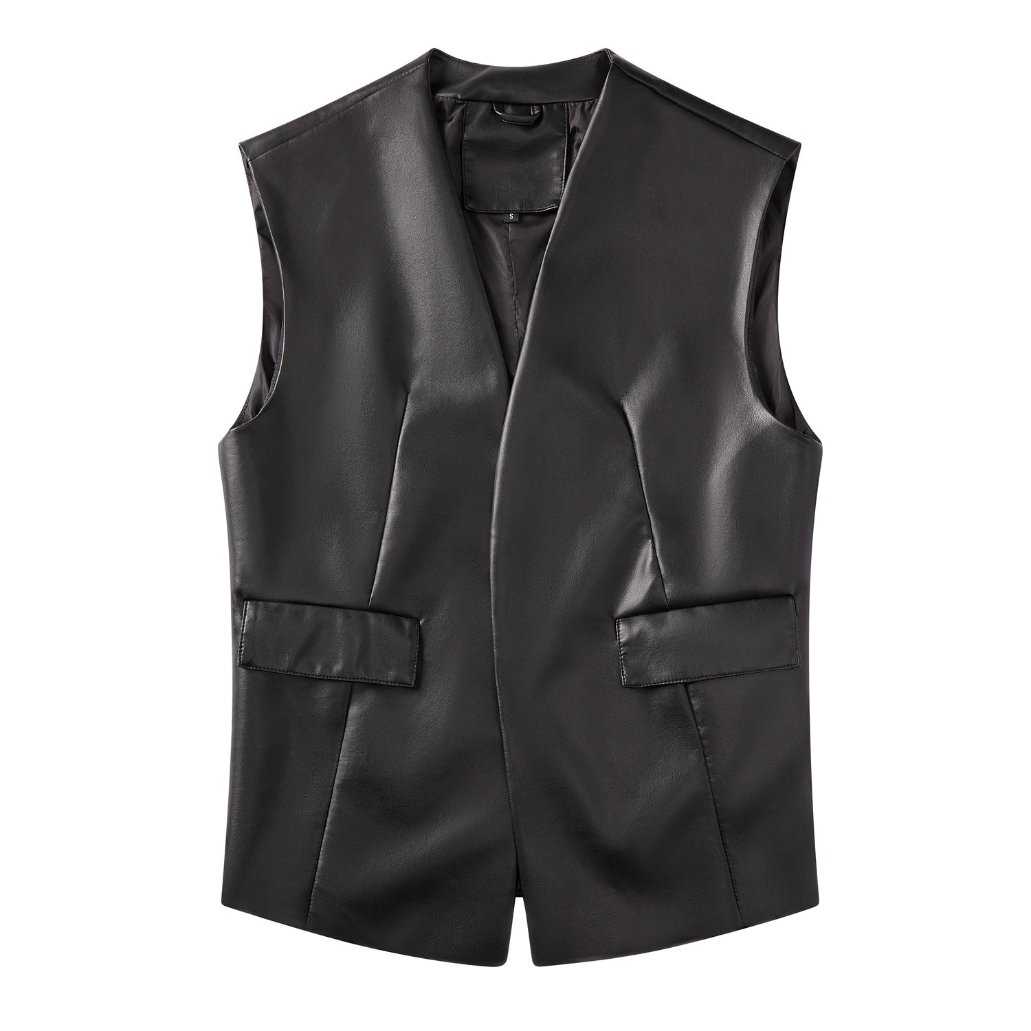 Dames Gilet van Imitatieleer | Bodil
