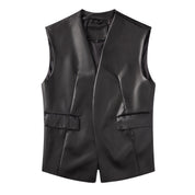 Dames Gilet van Imitatieleer | Bodil