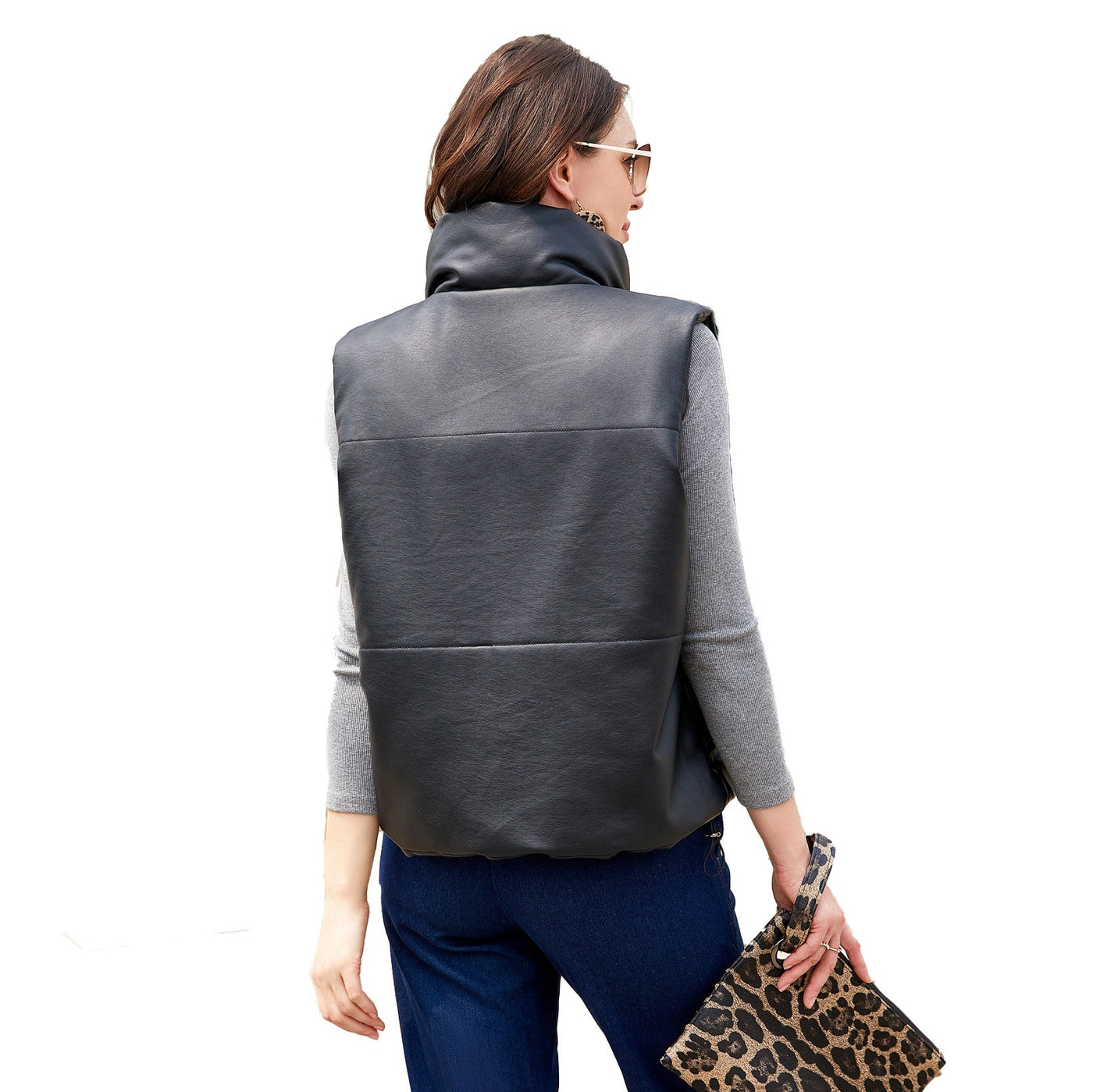 Dames Bodywarmer met Gewatteerd Design en Hoge Kraag | Brenda