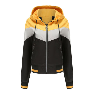 Dames Sportieve Jas met Colorblock Design en Capuchon | Bodi