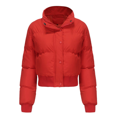 Dames Korte Pufferjack met Hoogsluitende Kraag | Bijou