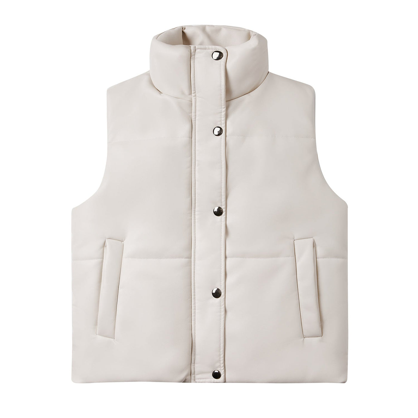Dames Bodywarmer met Gewatteerd Design en Hoge Kraag | Brenda