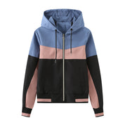 Dames windjack met colorblock design en capuchon | Bernou