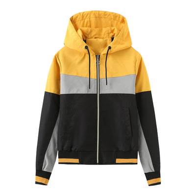 Dames windjack met colorblock design en capuchon | Bernou