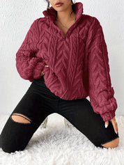 Dames Fleece Trui met Hoogsluitende Kraag | Risma