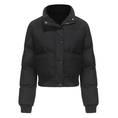 Dames Korte Pufferjack met Hoogsluitende Kraag | Bijou