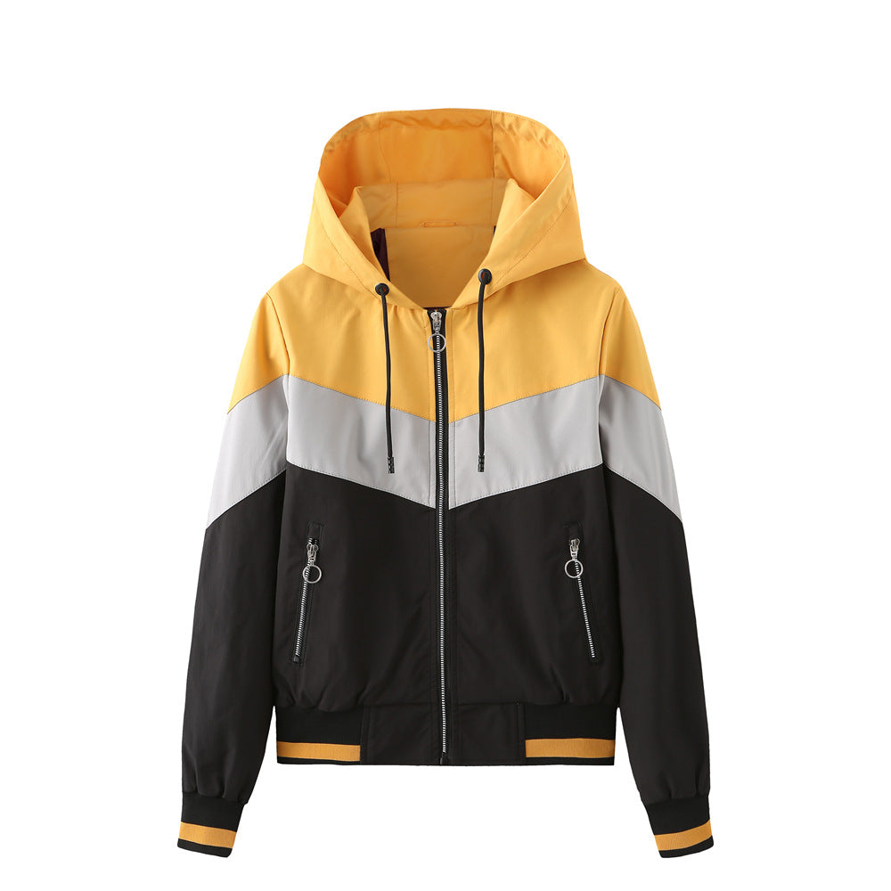 Dames Sportieve Jas met Colorblock Design en Capuchon | Bodi