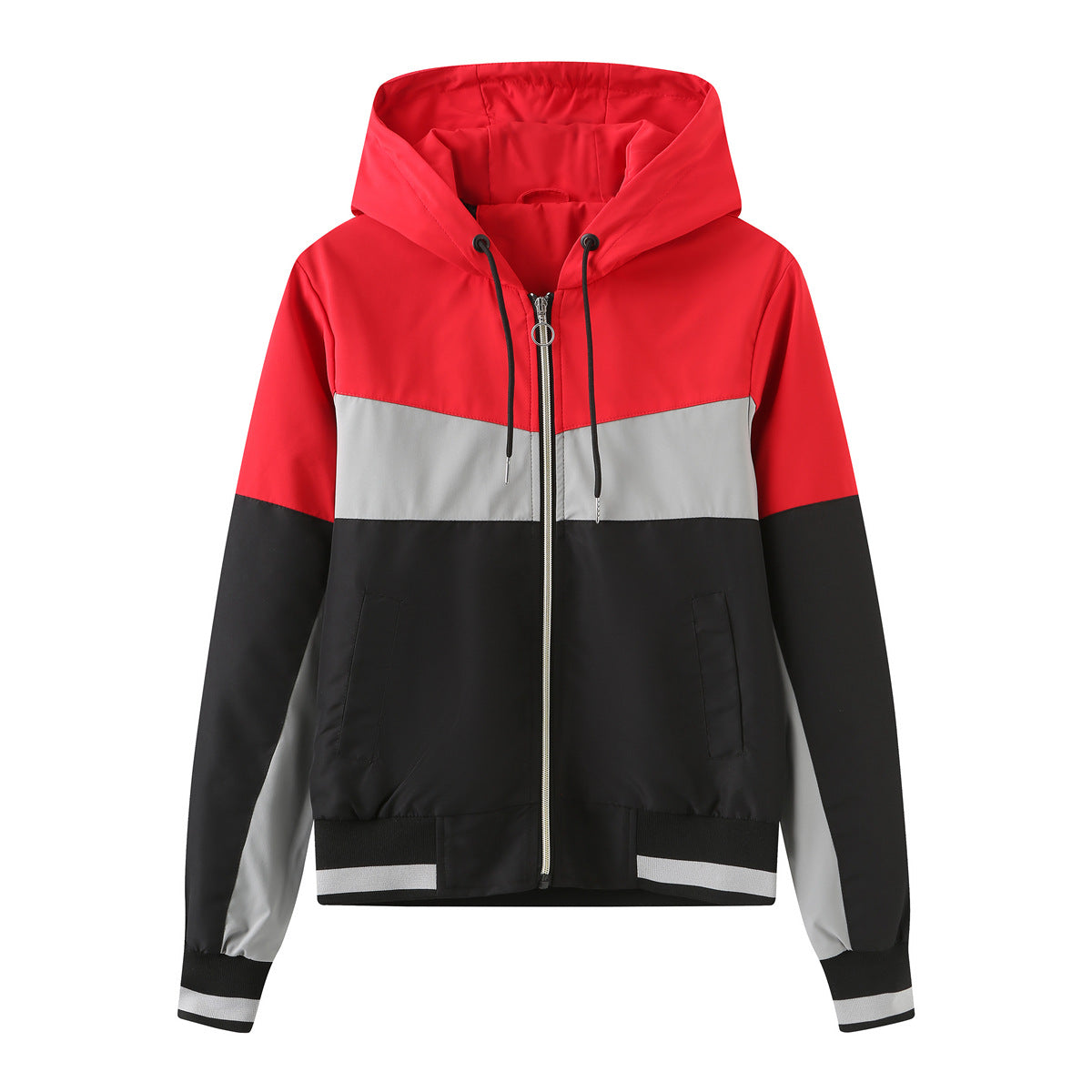 Dames windjack met colorblock design en capuchon | Bernou